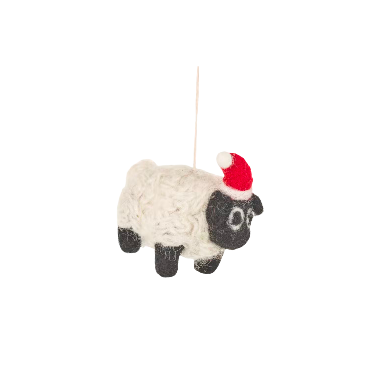 Felt Tree Ornament - Sheep in Santa Hat